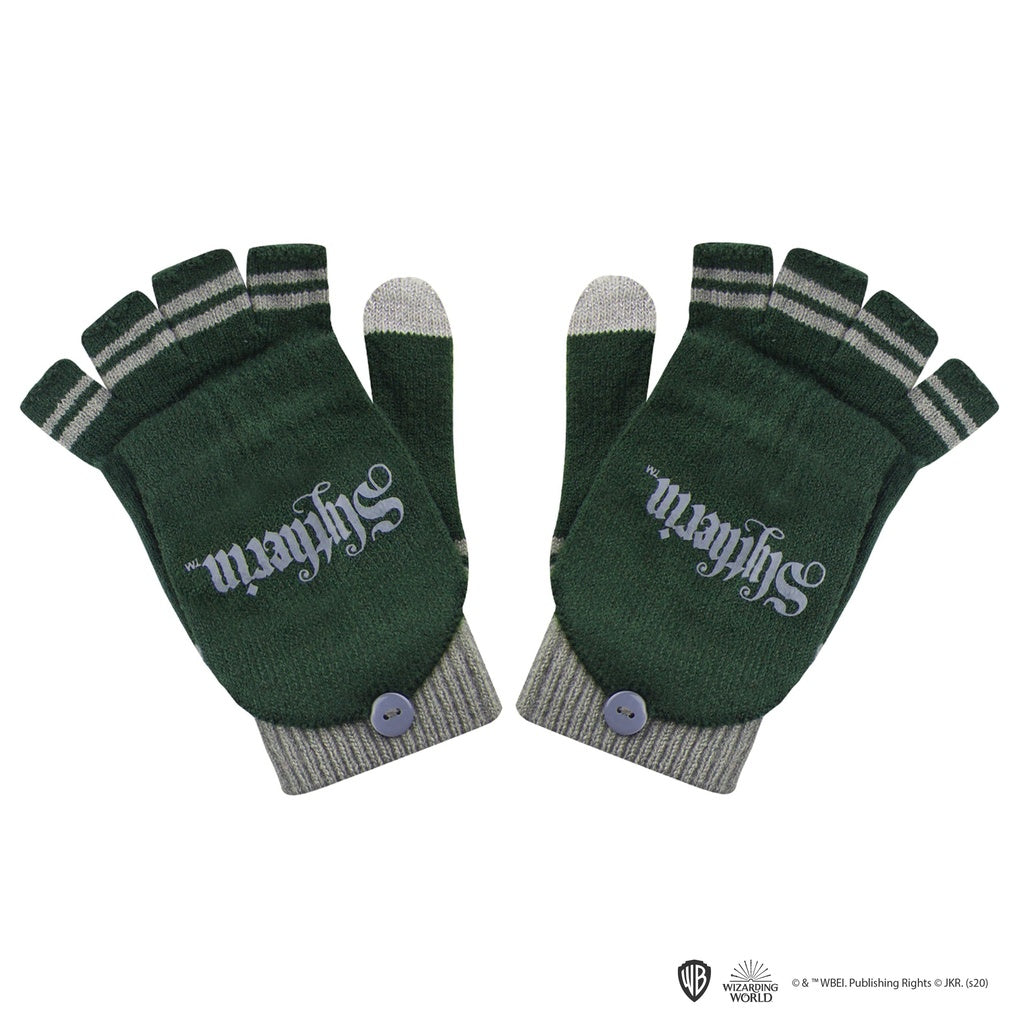 Slytherin Fingerless Mitten Gloves