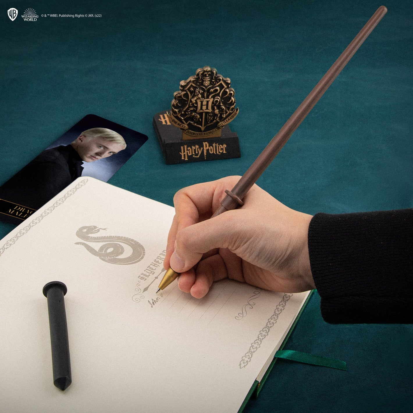 Draco Malfoy Wand Pen and Wand Stand with Bookmark