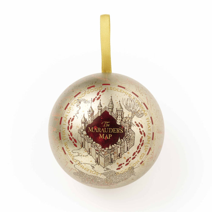 Marauders Map Christmas Tin Bauble with Pin Badge Gift Set
