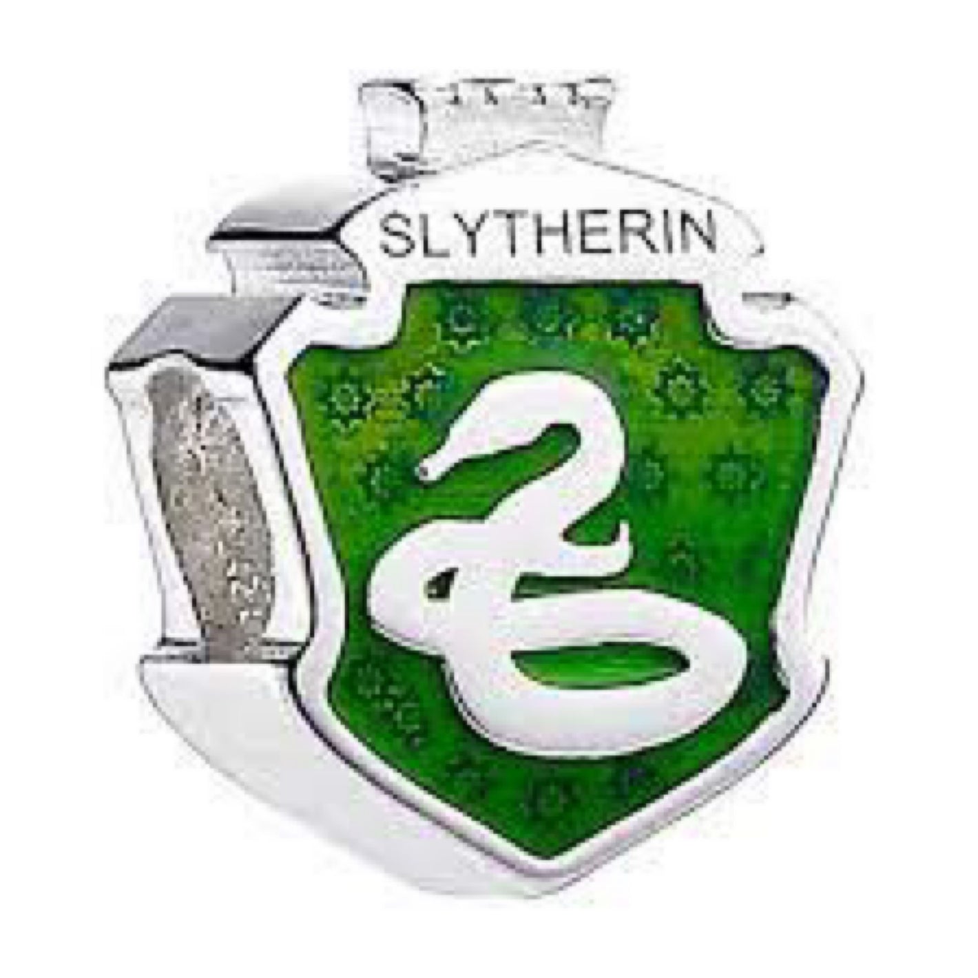 Slytherin Spacer Bead Sterling Silver