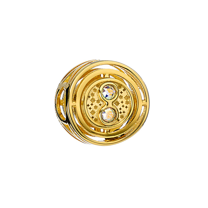 Time Turner Sterling Silver Gold Plated Spacer Bead