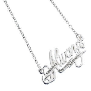 Always Necklace - Sterling Silver Embellished with Crystals