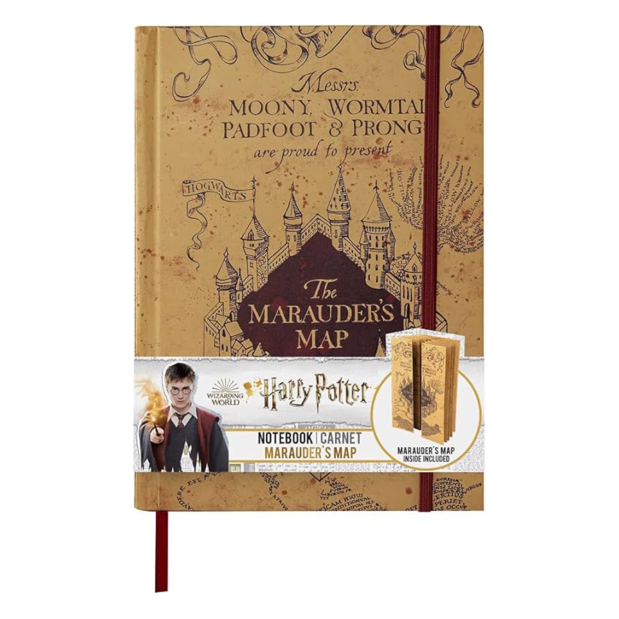 Marauder's Map Foldable Hardcover Notebook