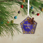 Lifestyle image of Chocolate Frog Christmas Ornament.
