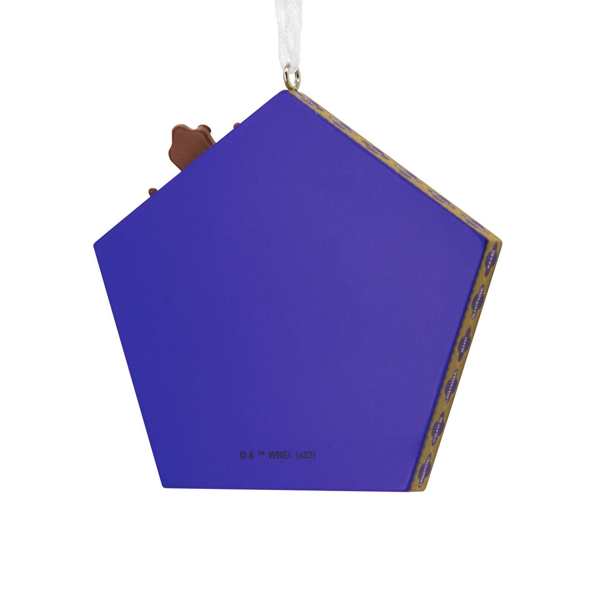 Back view of Chocolate Frog Christmas Ornament.