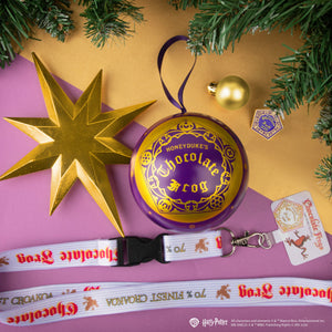 Chocolate Frog Gift Bauble with Lanyard and Pin