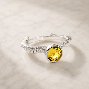 Golden Snitch Ring - Sterling Silver Embellished with Crystals