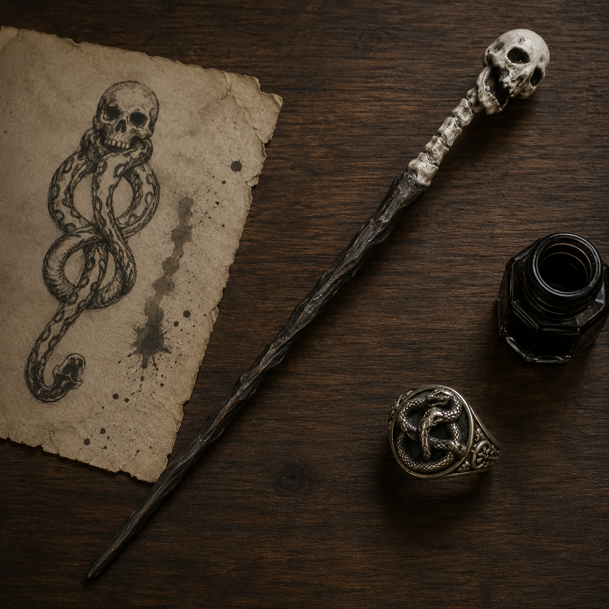 Death Eater Skull Wand Replica