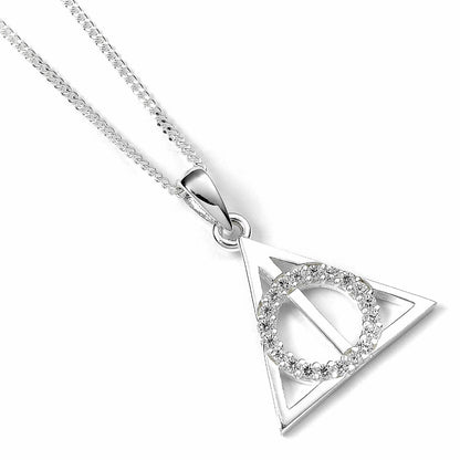 Deathly Hallows Necklace - Sterling Silver Embellished with Crystals