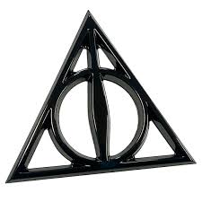 Deathly Hallows Premium 3D Black Chrome Logo Emblem