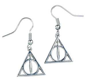 Deathly Hallows Drop Earring - Sterling Silver