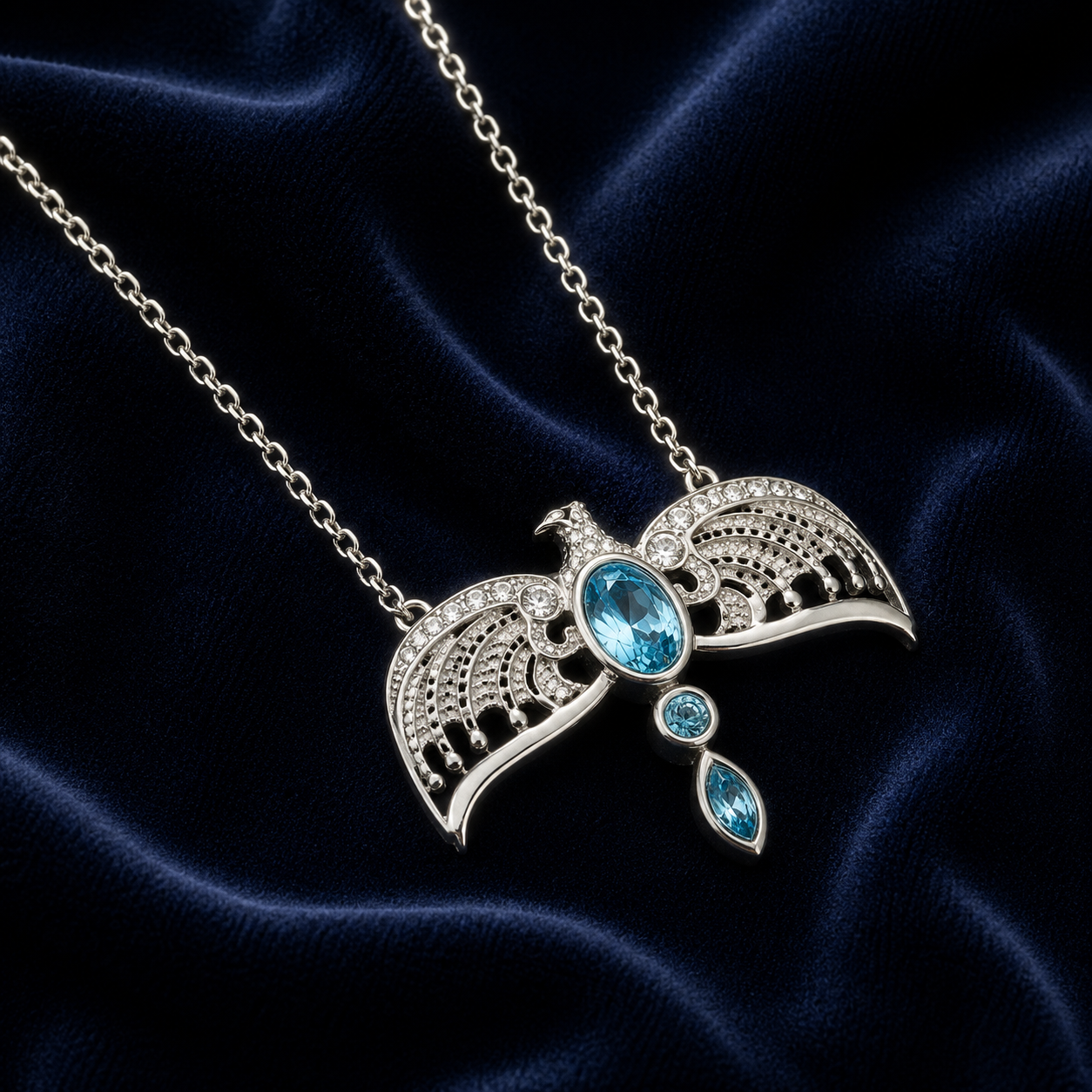 Ravenclaw Diadem Necklace - Sterling Silver with Crystals