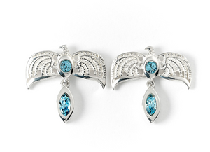 Ravenclaw Diadem Stud Earrings - Sterling Silver Embellished with Crystals