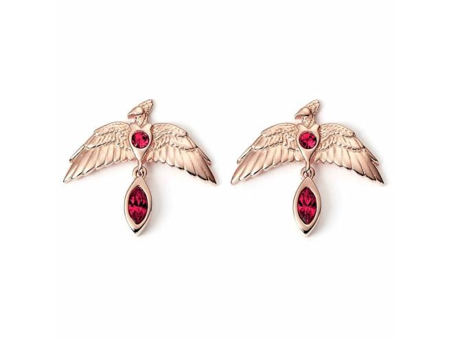 Fawkes Sterling Silver Stud Earrings with Crystals