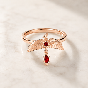 Fawkes Ring - Rose Gold Plated Sterling Silver Embellished with Crystals
