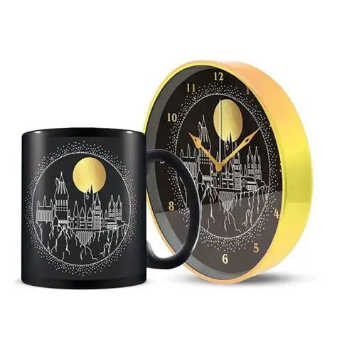 Golden Moon Clock and Mug Set