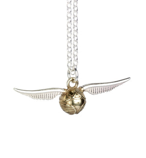 Golden Snitch Charm Necklace in Sterling Silver
