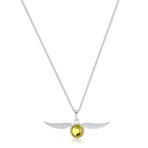 Golden Snitch Necklace - Sterling Silver Embellished with Crystals