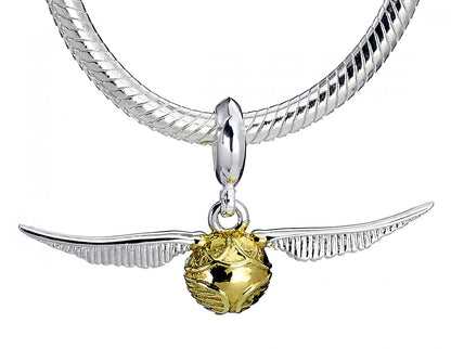 Golden Snitch Slider Charm - Gold Plated Sterling Silver