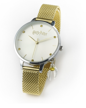 Golden Snitch Charm Watch - Gold Plated Sterling Silver Embellished with Crystals