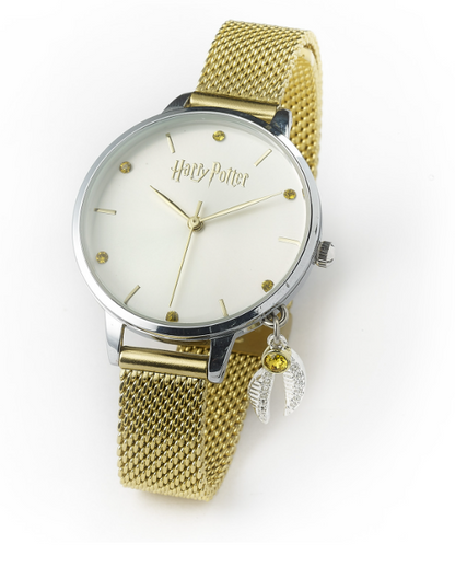 Golden Snitch Charm Watch - Gold Plated Sterling Silver Embellished with Crystals