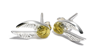 Golden Snitch Stud Earrings - Gold Plated Sterling Silver