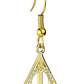 Deathly Hallows Drop Earrings - Gold Plated Sterling Silver Embellished with Crystals