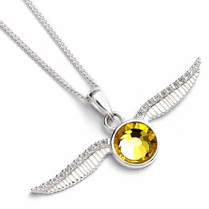 Harry Potter Golden Snitch Necklace Embellished with Crystals