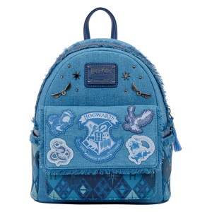 Hogwarts Denim Mini Backpack by Loungefly