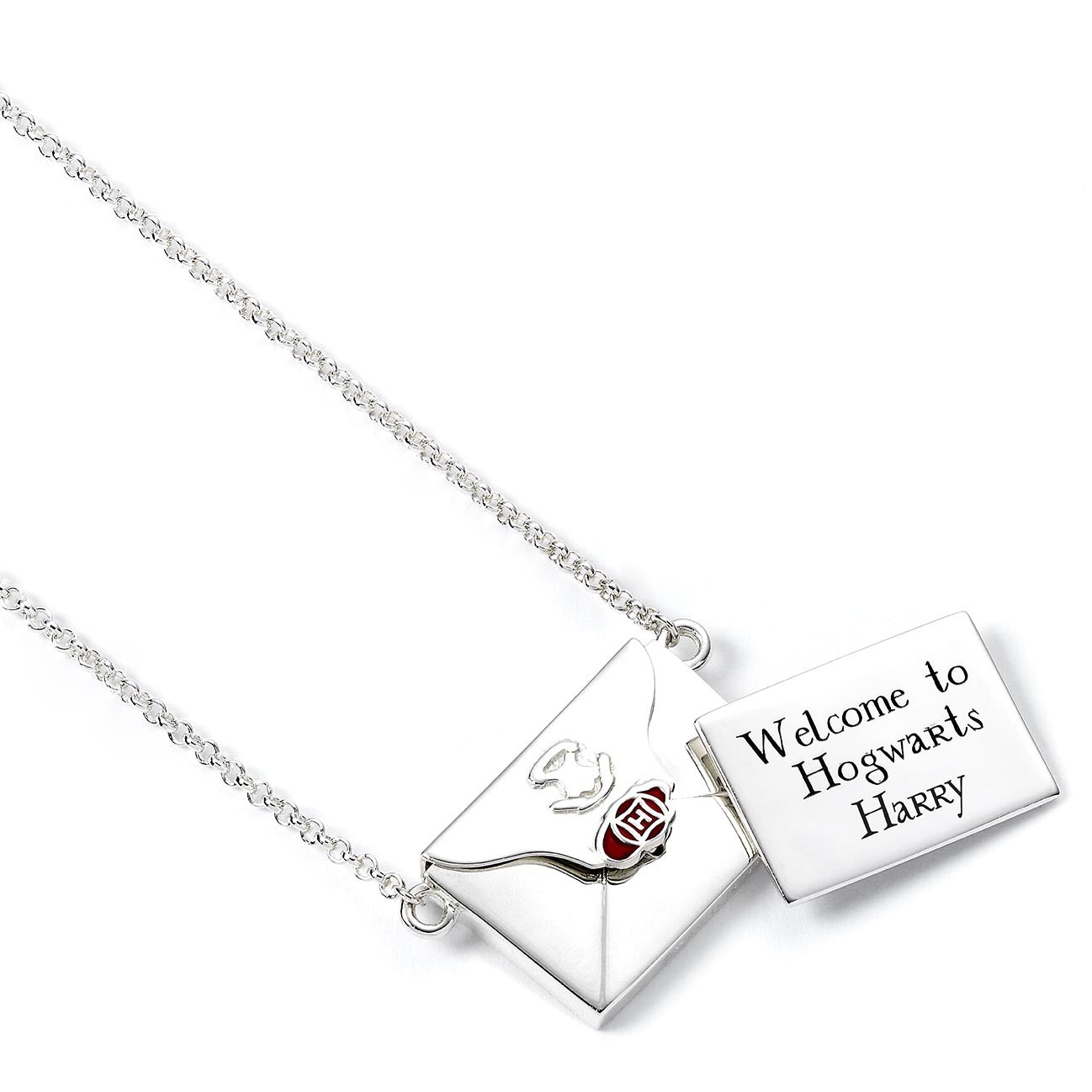 Hogwarts Acceptance Letter Opening Envelope Necklace - Sterling Silver