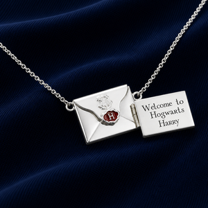 Hogwarts Acceptance Letter Opening Envelope Necklace - Sterling Silver