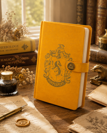 Hufflepuff Notebook with Deathly Hallows Clasp