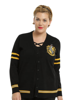 Hufflepuff House Open Front Knit Sweater