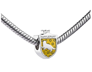 Hufflepuff Spacer Bead - Sterling Silver with Enamel