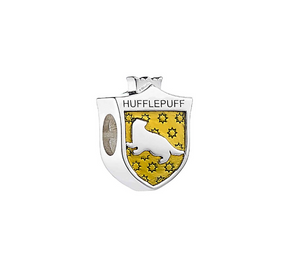 Hufflepuff Spacer Bead - Sterling Silver with Enamel