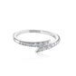 Lightning Bolt Ring - Sterling Silver Embellished with Crystals