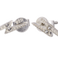Lightning Bolt Stud Earrings - Sterling Silver Embellished with Crystals