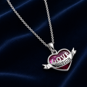 Love Potion Necklace - Sterling Silver Embellished with Crystals
