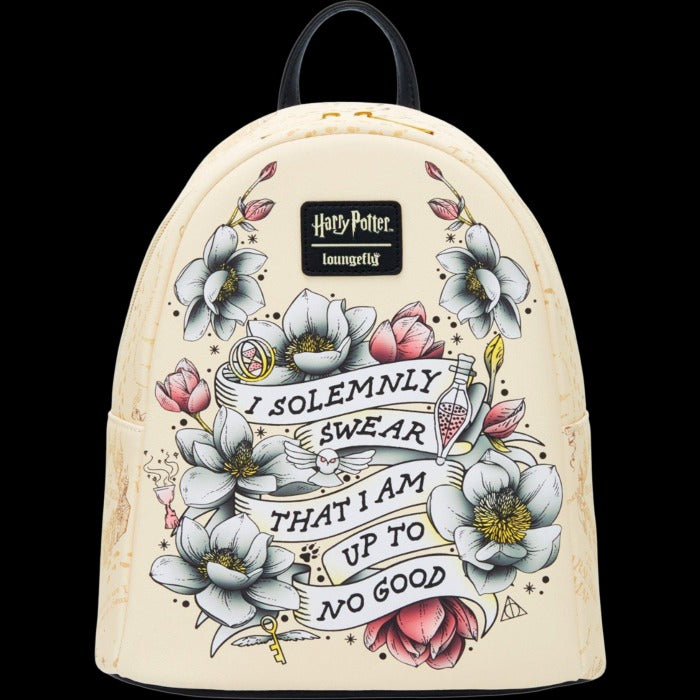 Marauder's Map Floral Mini Backpack by Loungefly