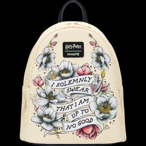 Marauder's Map Floral Mini Backpack by Loungefly