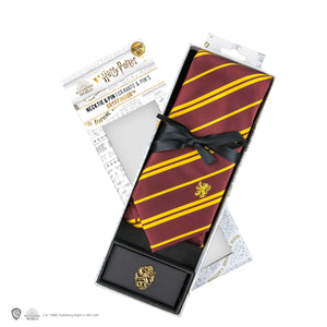 Gryffindor Deluxe Necktie & Pin Set