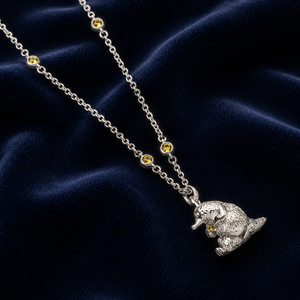 Niffler Necklace - Sterling Silver Embellished with Crystals