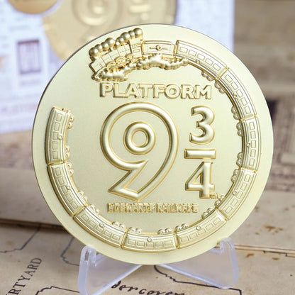 Platform 9 3/4 24K Gold Plated Medallion