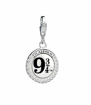 Platform 9 3/4 Clip Charm - Sterling Silver Embellished with Crystals