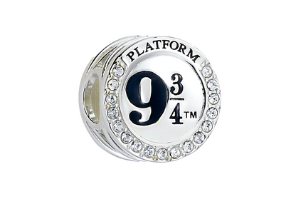 Platform 9 3/4 Spacer Bead -  Sterling Silver Embellished with Crystal