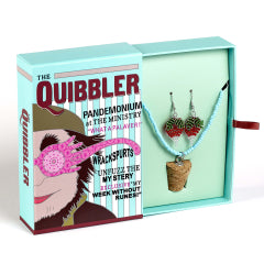 Quibbler Gift Box with Luna Beaded Cork Charm Necklace & Radish Earrings