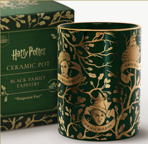 Black Family Tree Tapestry Decorative Pot