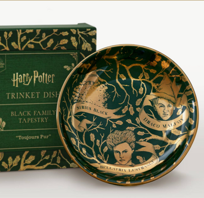 Black Family Tree Tapestry Trinket Dish