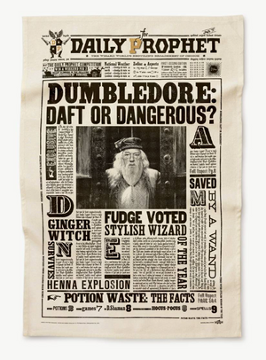 Dumbledore Daft or Dangerous? Tea Towel