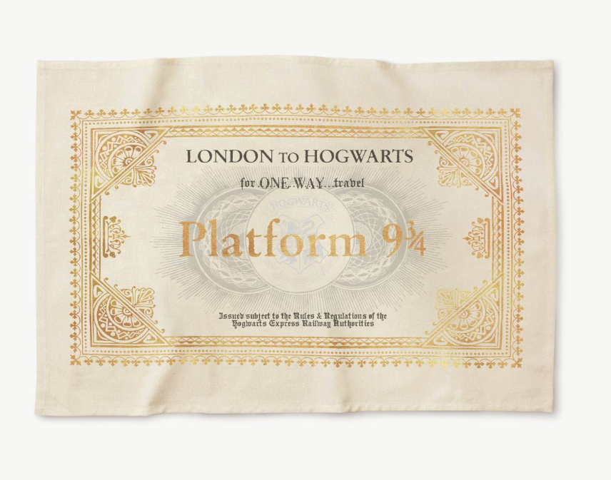 Hogwarts Express Ticket Tea Towel